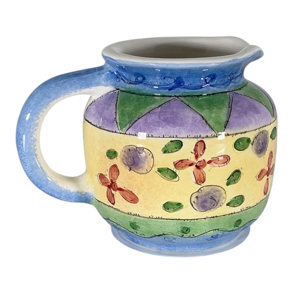 Sango Sweet Shoppe Creamer Pitcher Sue Zipkin Colorful Floral Vintage 1999-2002